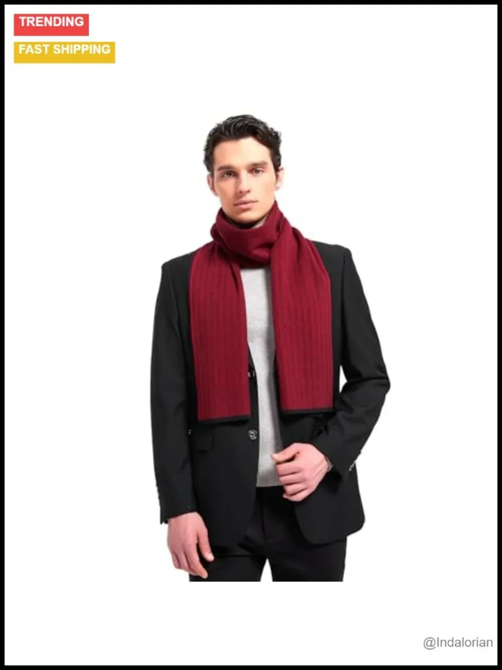 Winter Cashmere Scarf Wool Soft Warm Knitted Plaid Scarves